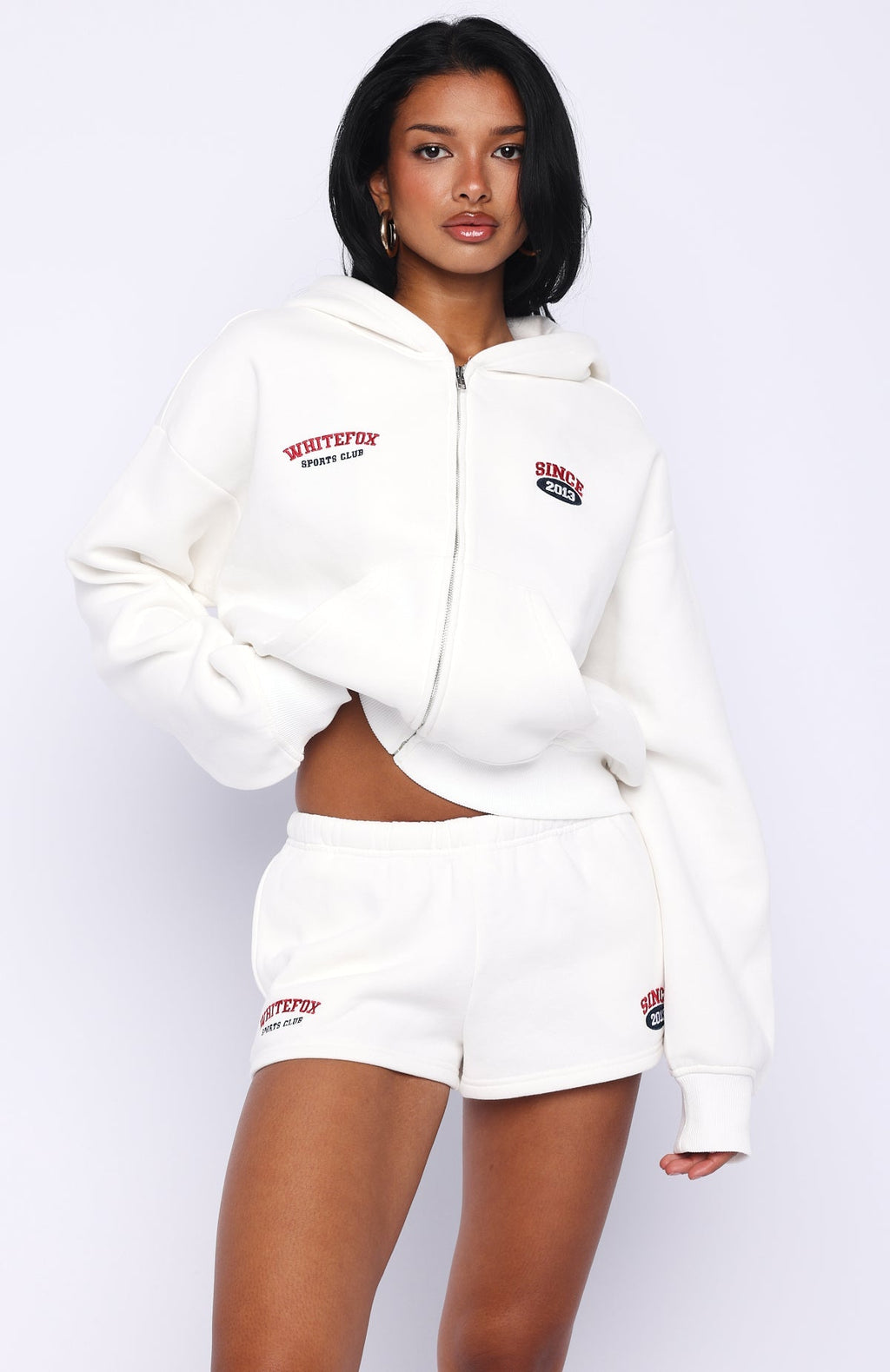 White Fox Up For Anything Lounge Shorts White