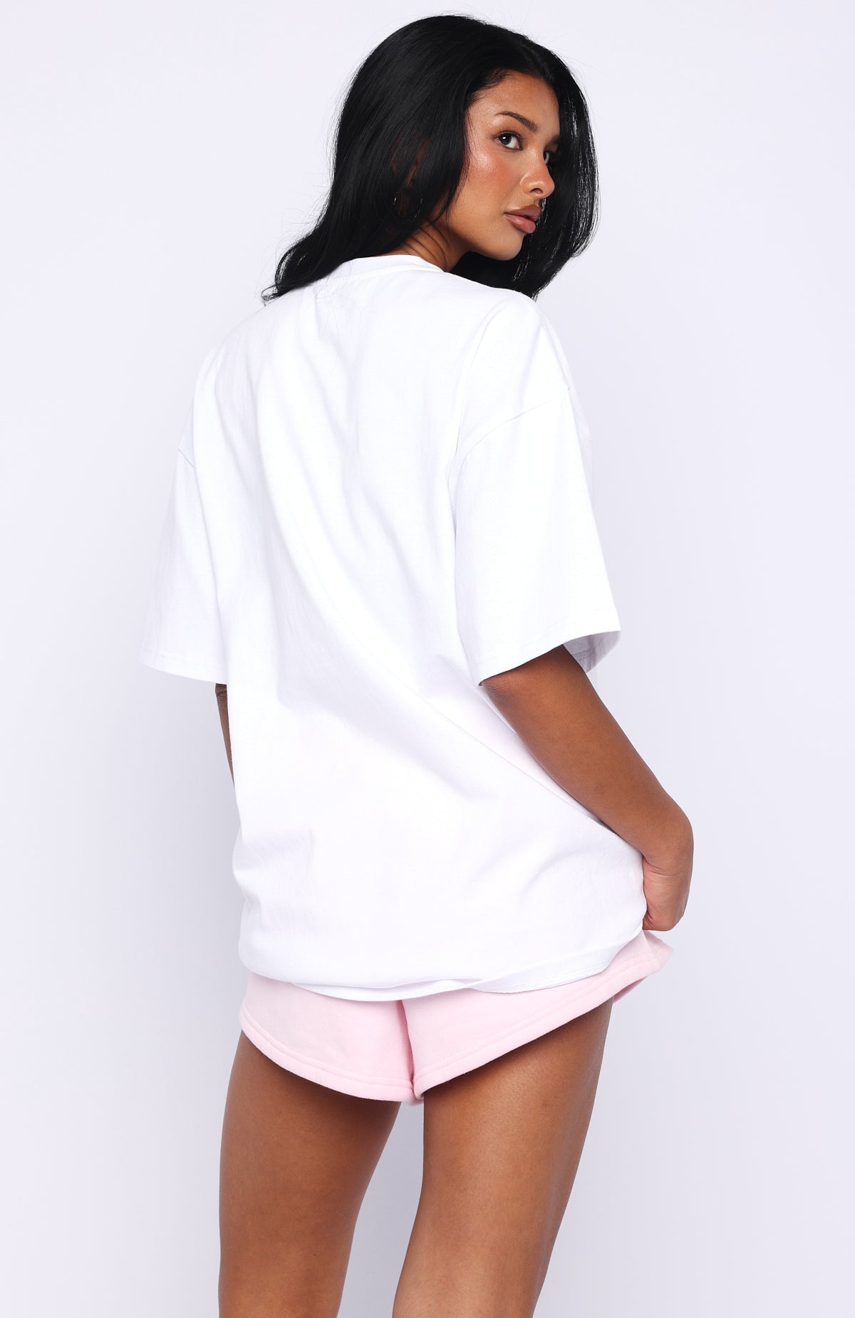 White Fox Vibe Too High Oversized Tee White
