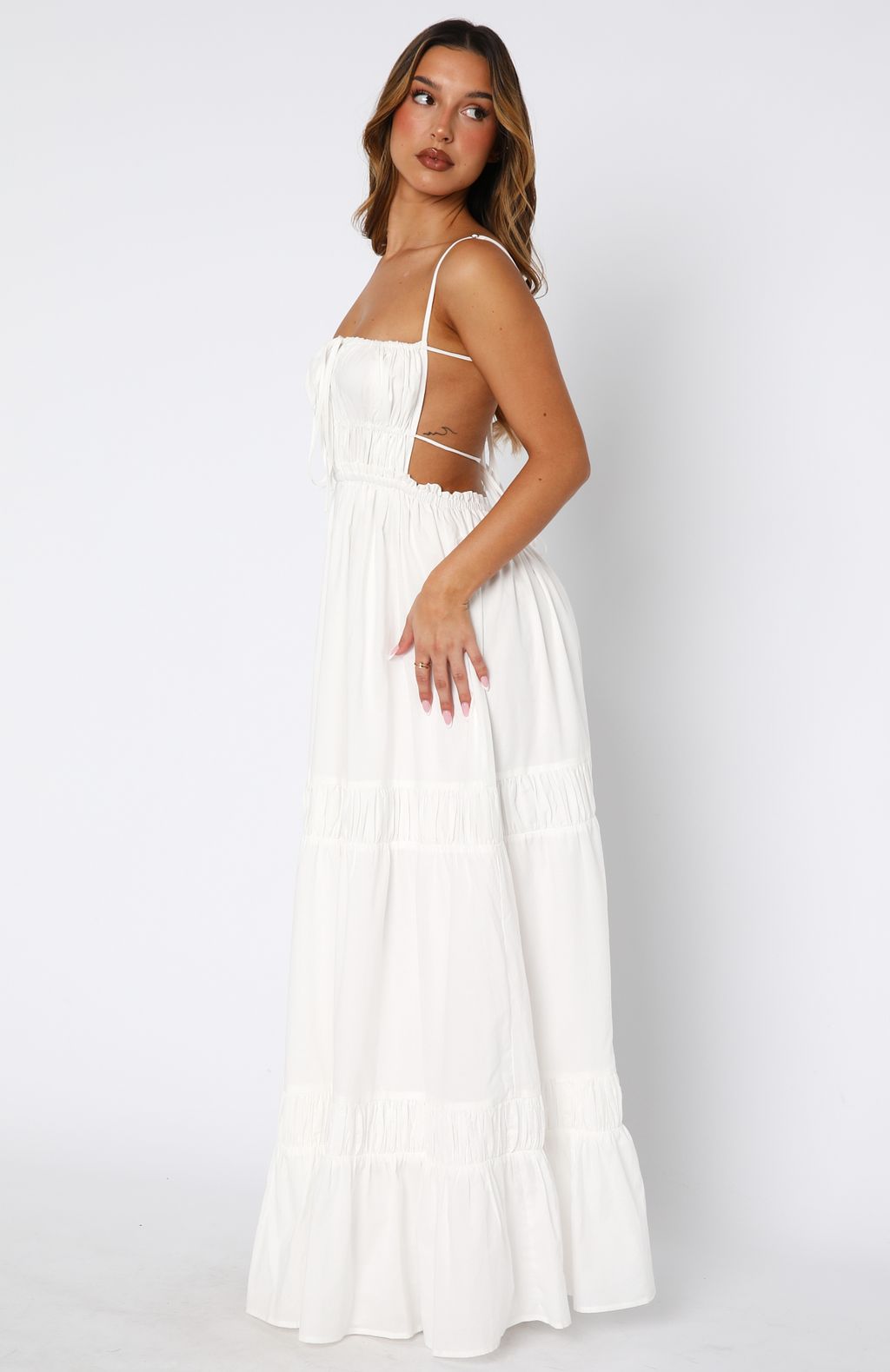 White Fox Rumour Has It Maxi Dress White