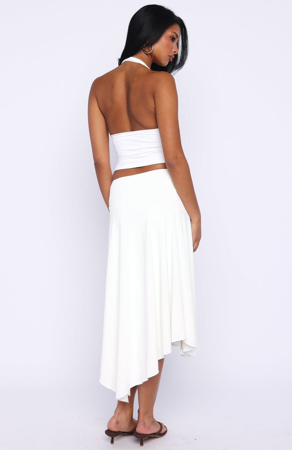 White Fox Losing What We Had Midi Skirt White