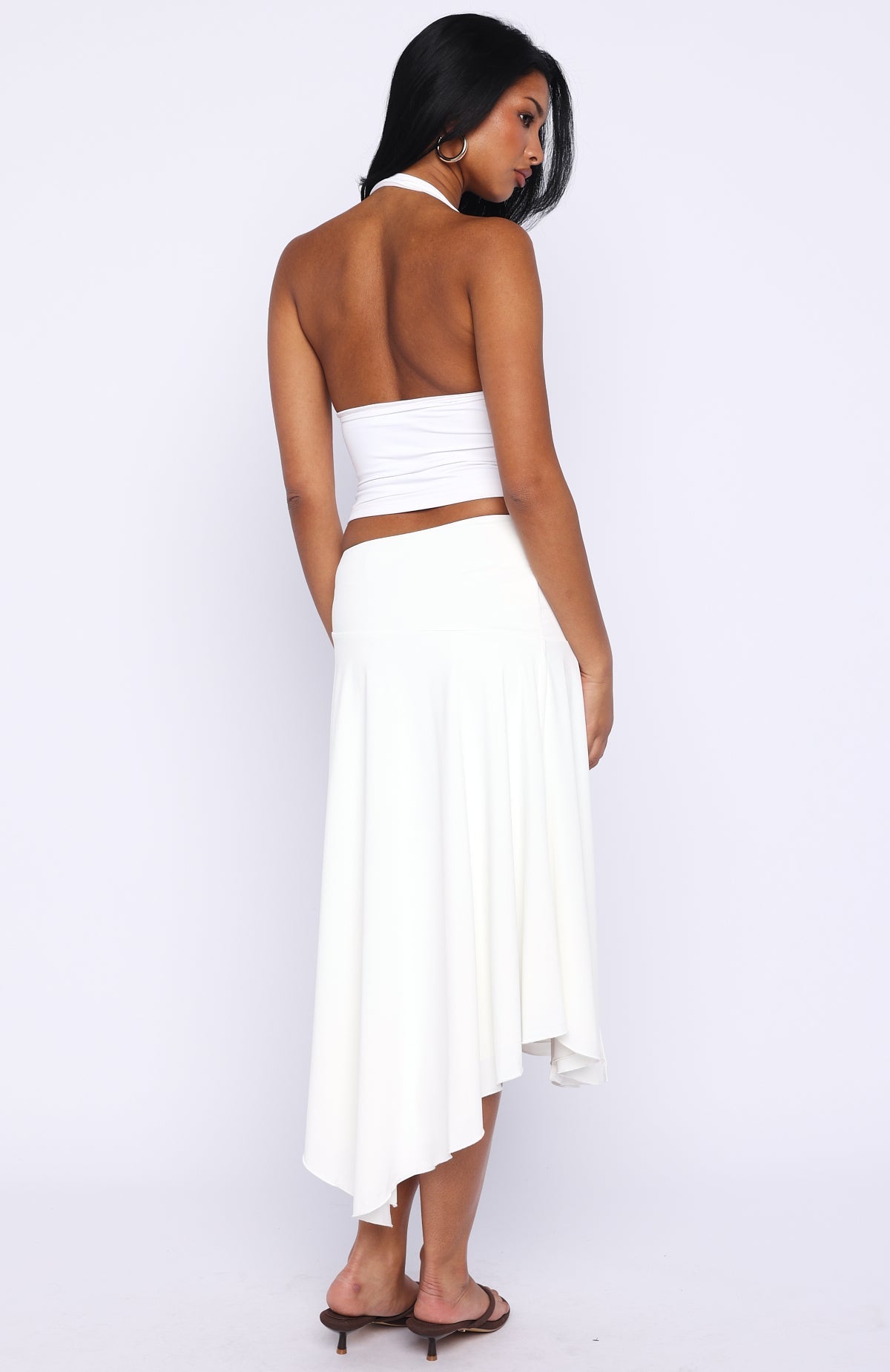 White Fox Losing What We Had Midi Skirt White