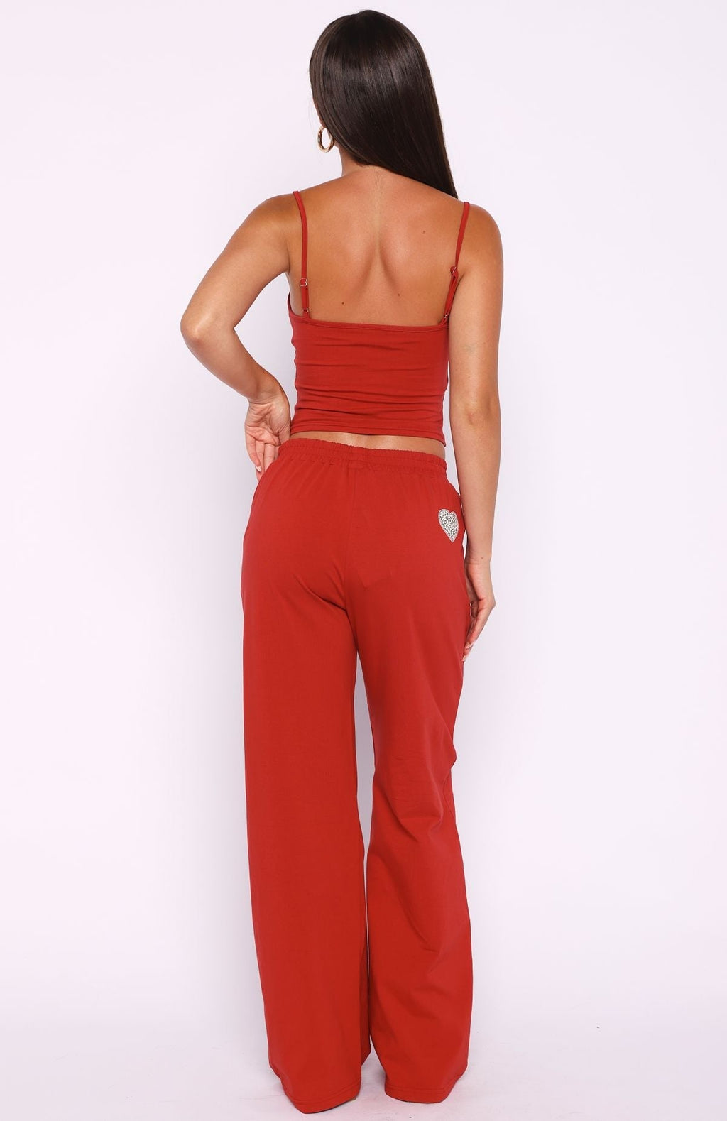 White Fox Heart Gone Wild Track Pants Red