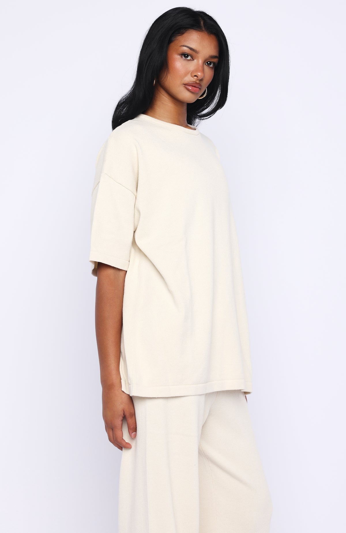 White Fox Rare Catch Knit Top Cream