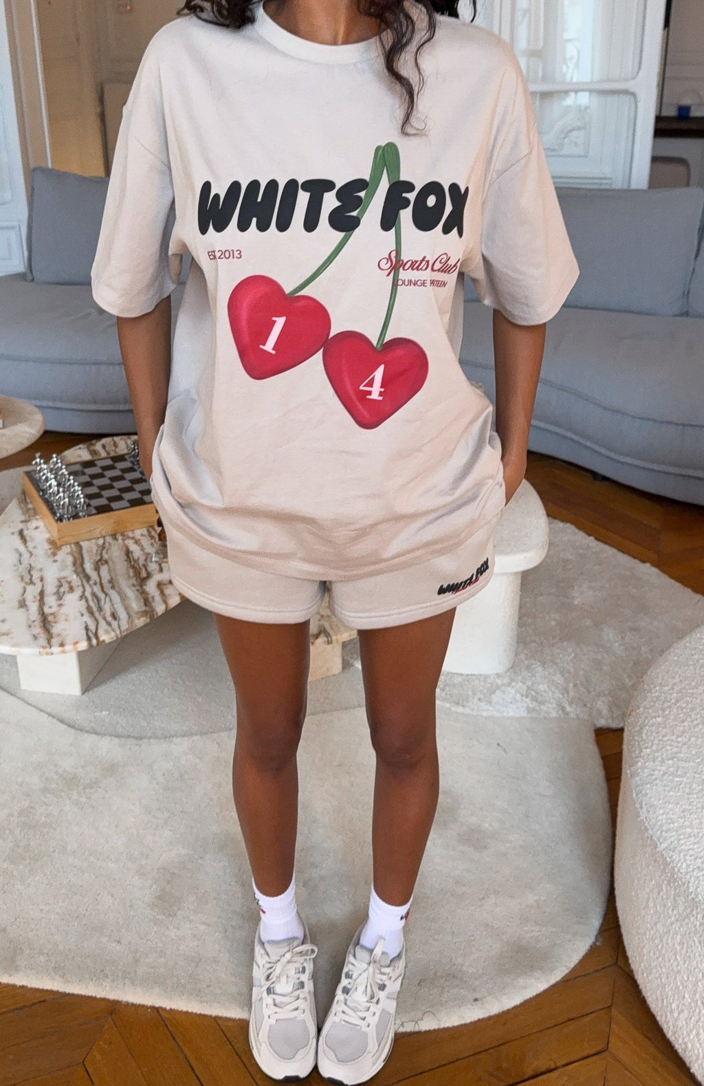 White Fox Club 14 Trinity Oversized Tee Moon