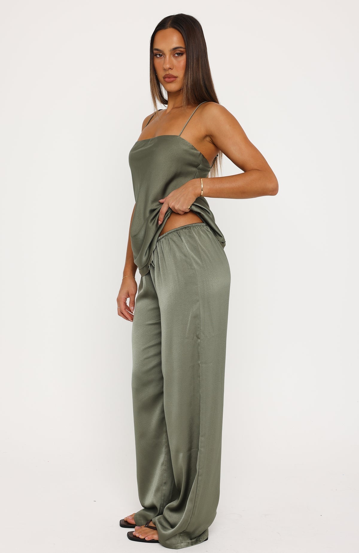 White Fox Sweet Sway Pants Olive