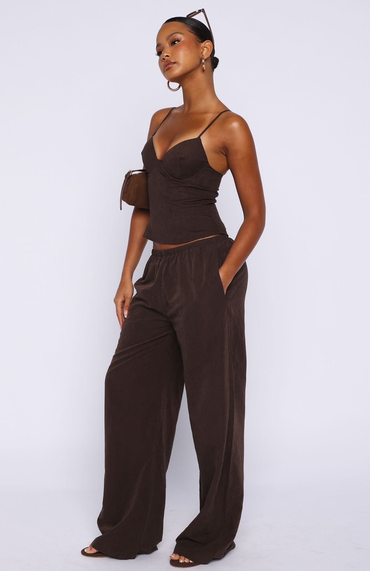 White Fox Take A Stance Pants Chocolate