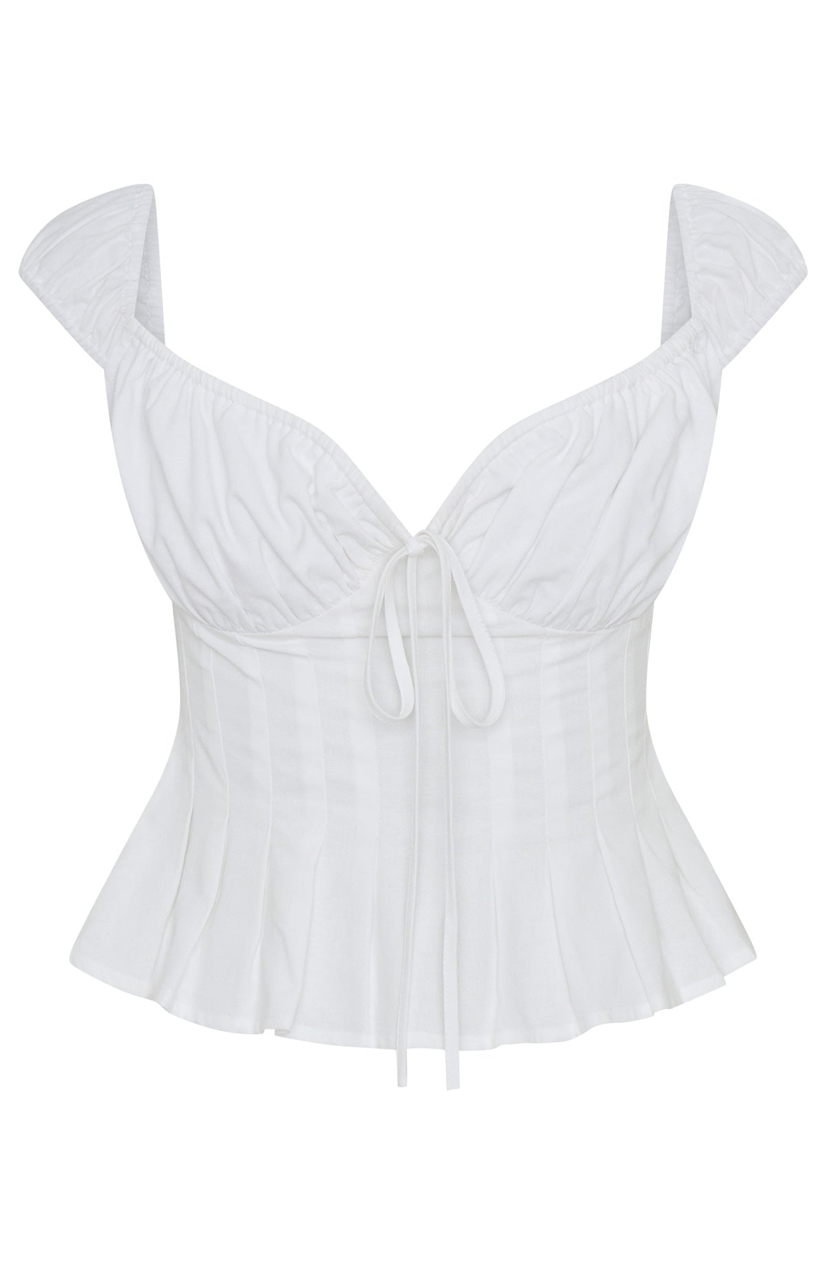 White Fox Cut You Off Poplin Top White