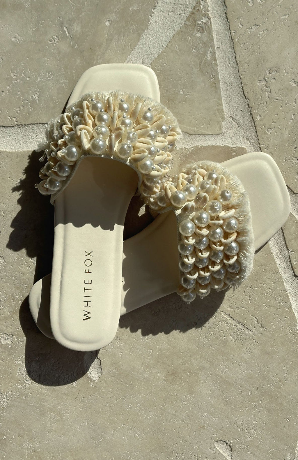 White Fox Valentina Sandals Cream