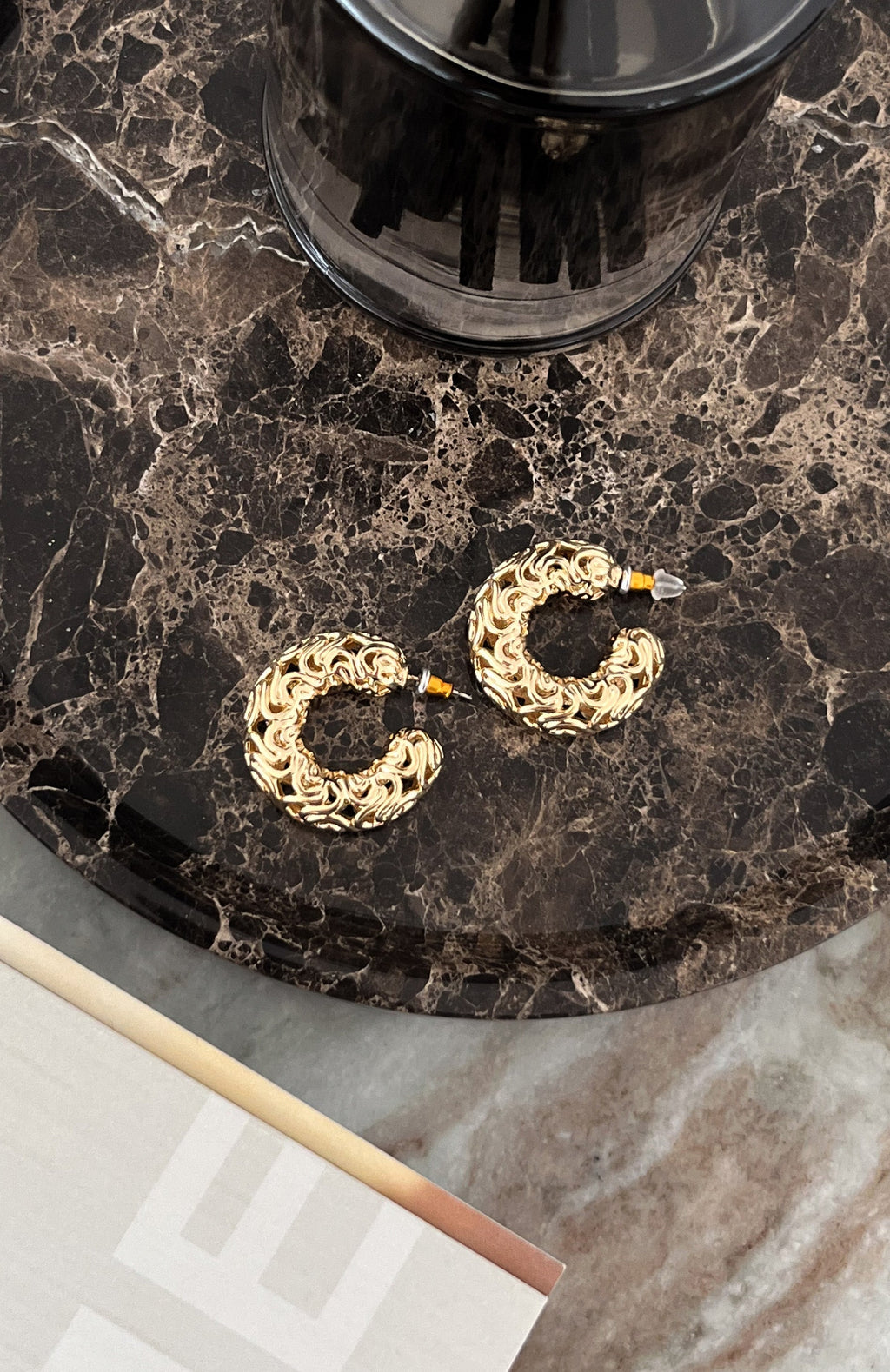 White Fox Nathalia Earrings Gold