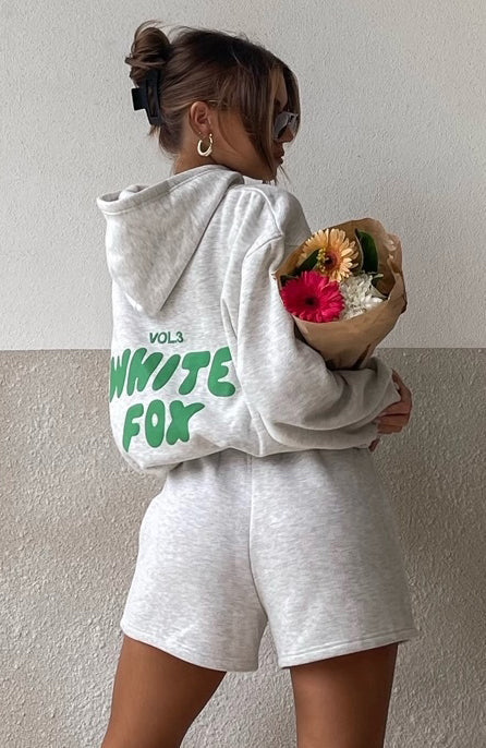 White Fox Offstage Lounge Shorts Glacier Grey