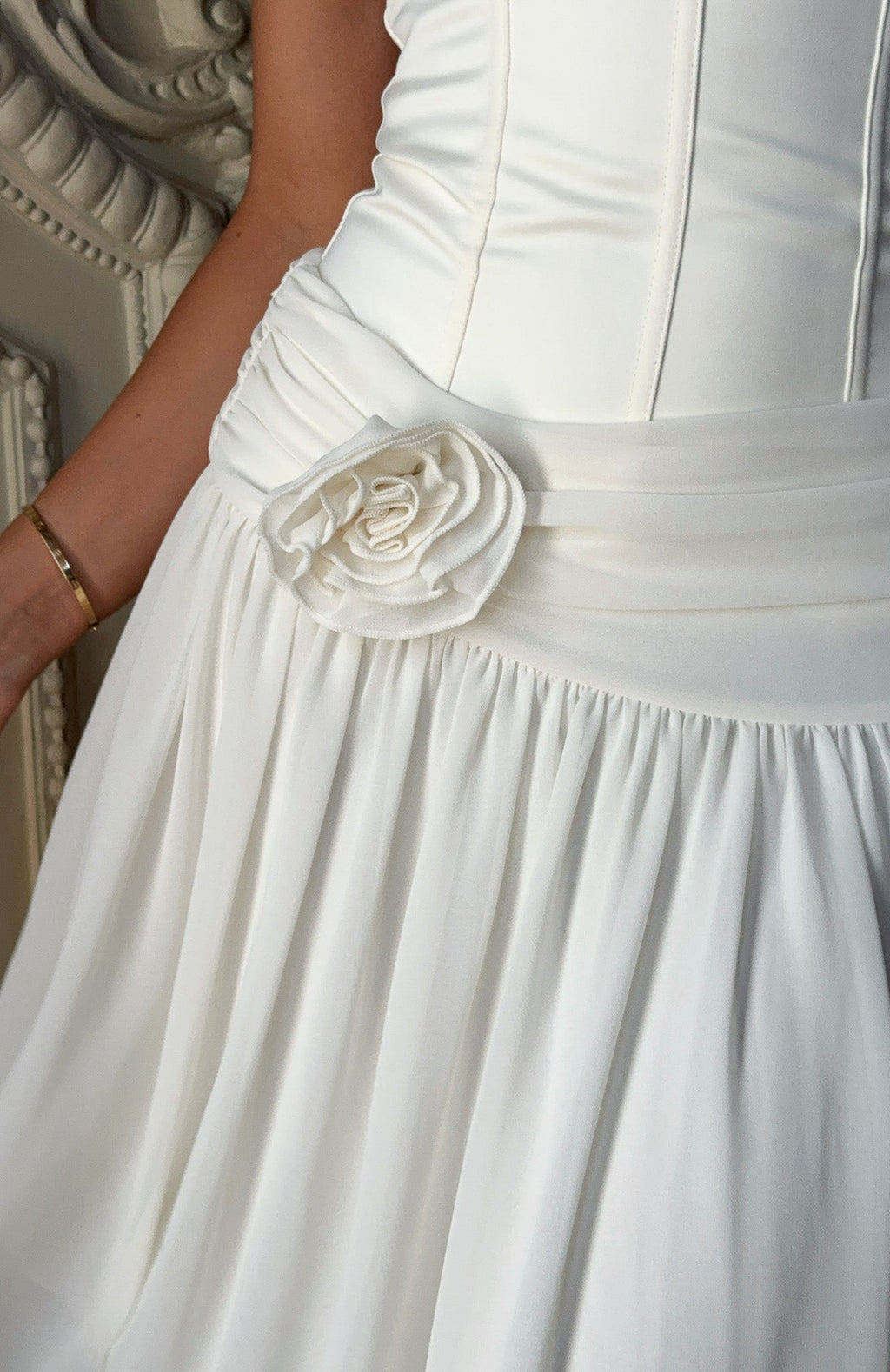 White Fox Forever Love Midi Skirt Off White