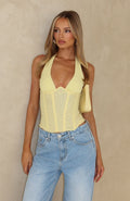 White Fox Hot Girl Halter Bustier Lemon