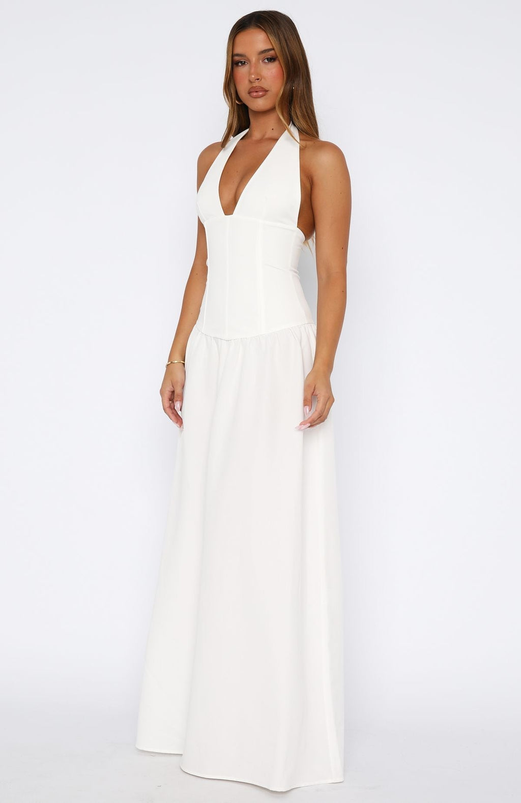 White Fox Say You Love Maxi Dress White