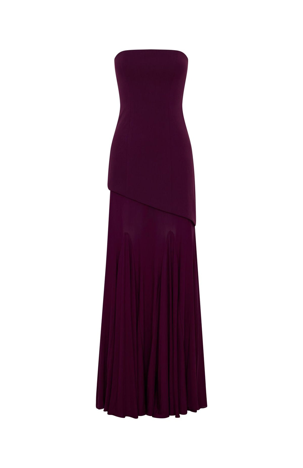 White Fox Sending My Best Strapless Maxi Dress Burgundy