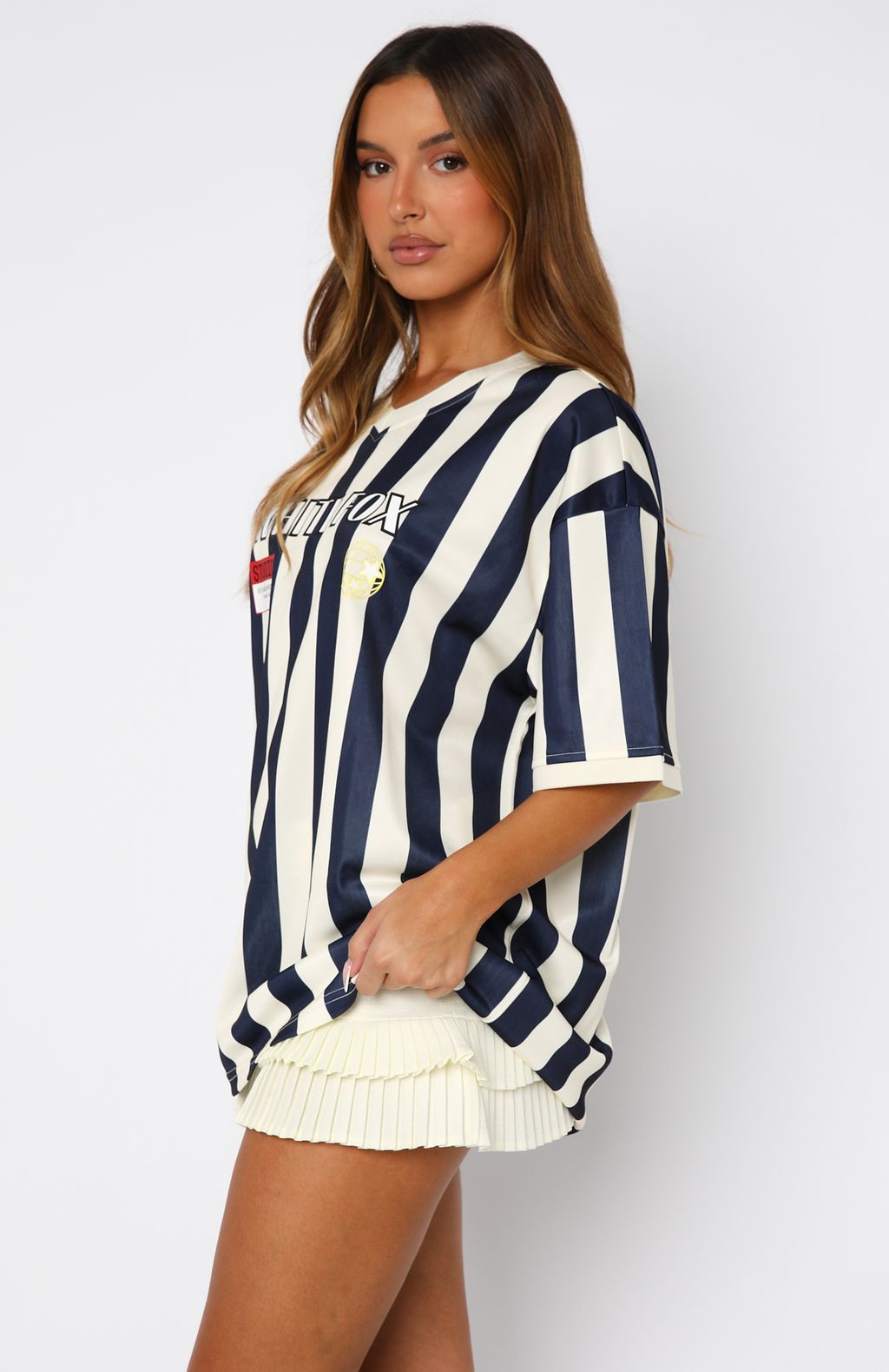 White Fox Let's Just Leave Oversized Jersey Navy