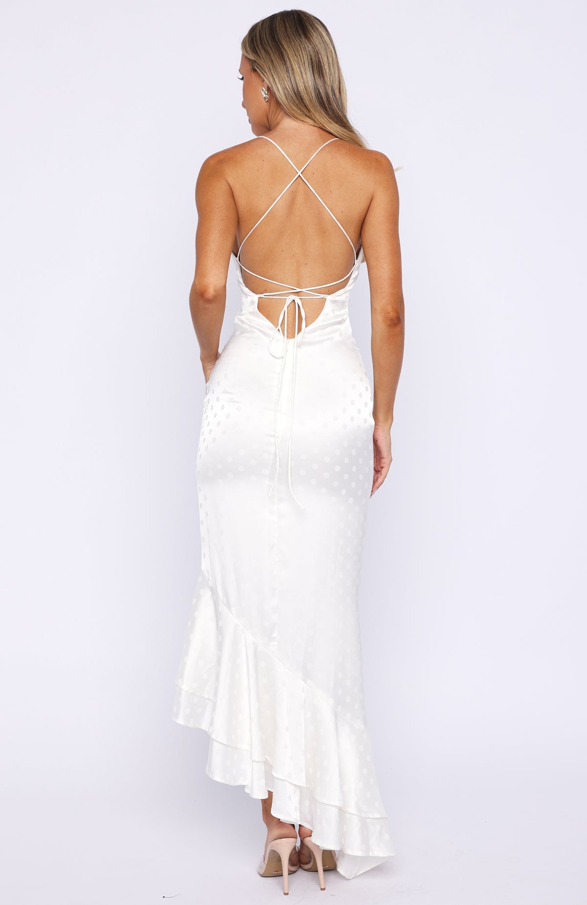 White Fox Starlit Skies Maxi Dress Off White