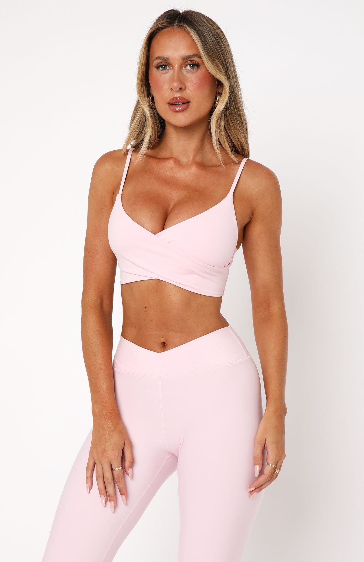 White Fox Energy Surge Sports Bra Ballet Pink