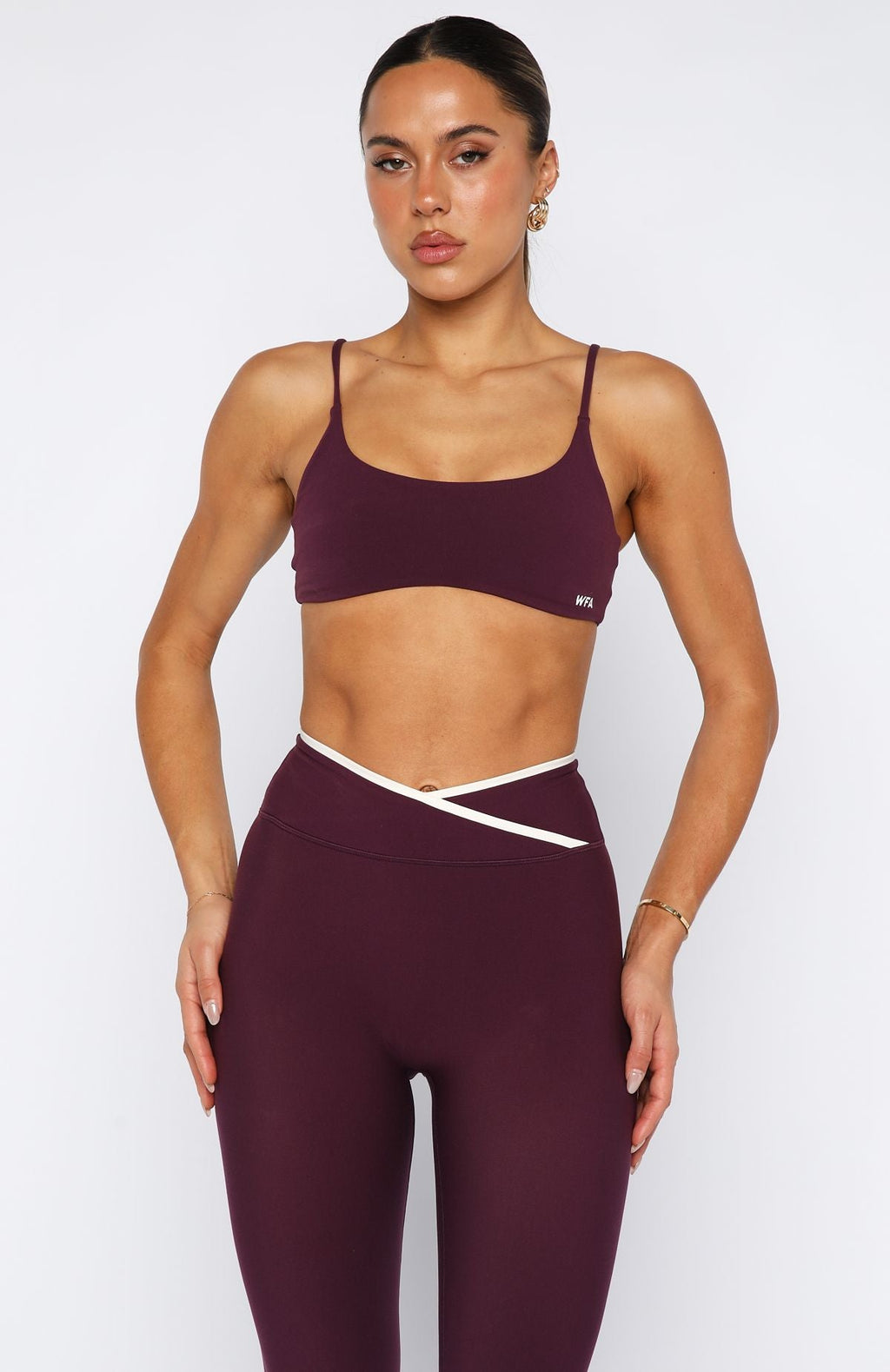 White Fox Motivate You Sports Bra Plum