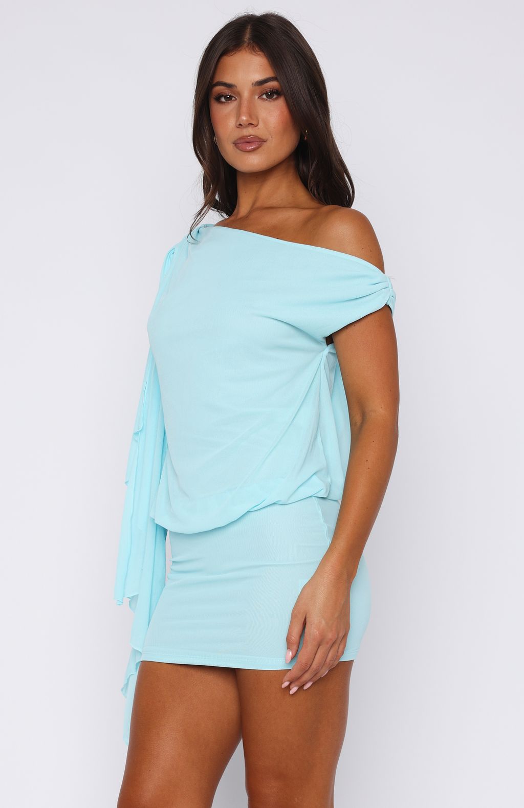 White Fox Sicilian Dreams Mini Dress Blue