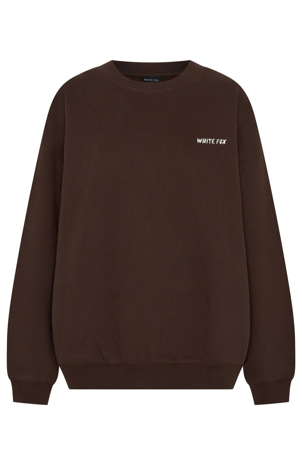 White Fox Test Drive Oversized Sweater Chocolate