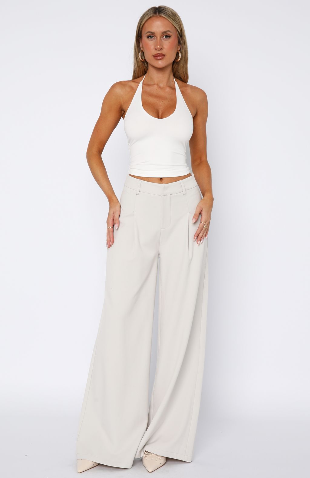 White Fox It's Now Or Never Pants Bone