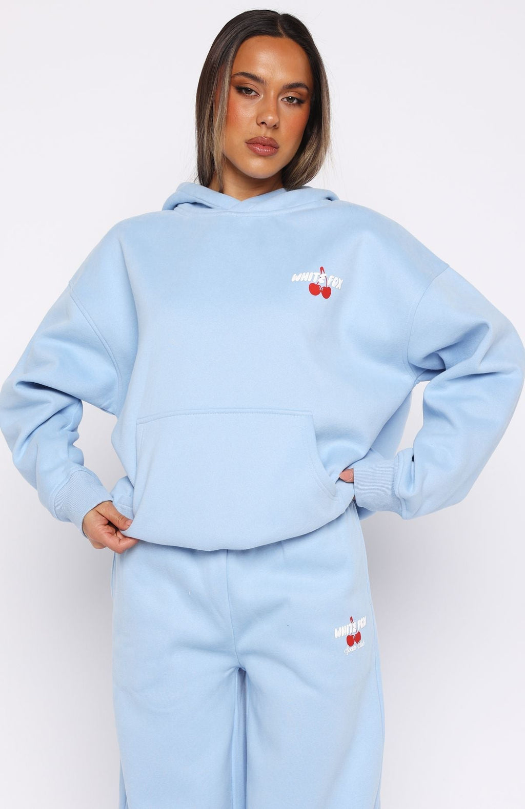 White Fox Club 14 Cassie Boxy Hoodie Blue
