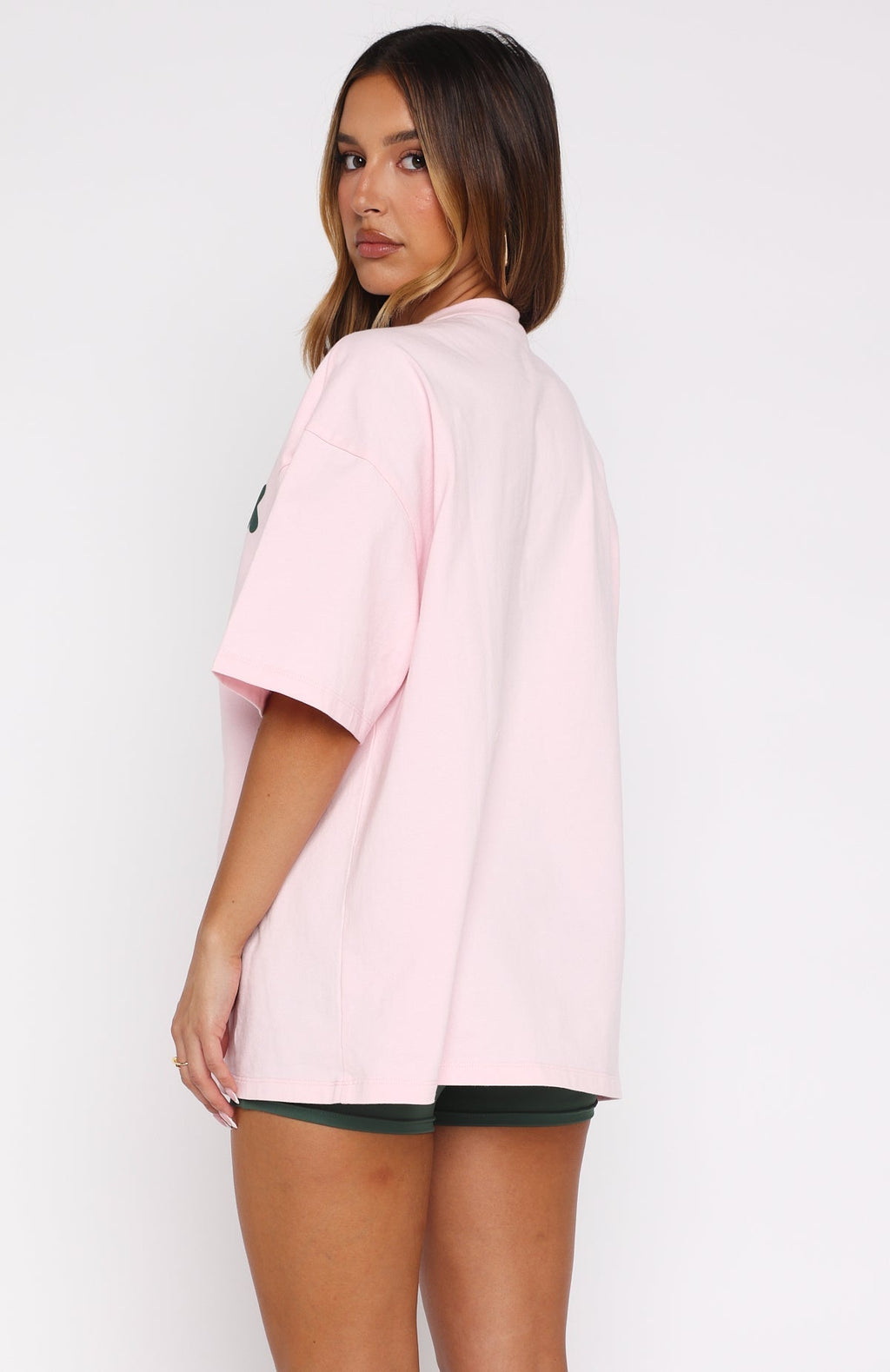 White Fox Lucky Thirteen Charise Oversized Tee Soft Pink