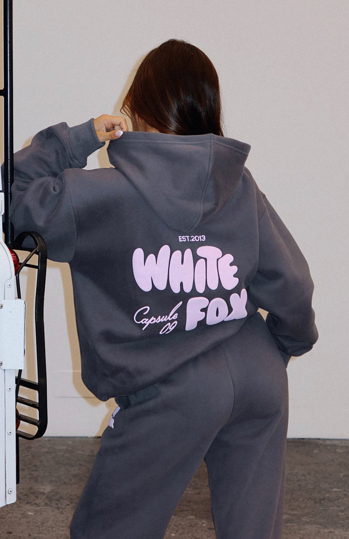 White Fox Capsule 9 Star Of The Moment Oversized Hoodie Volcanic