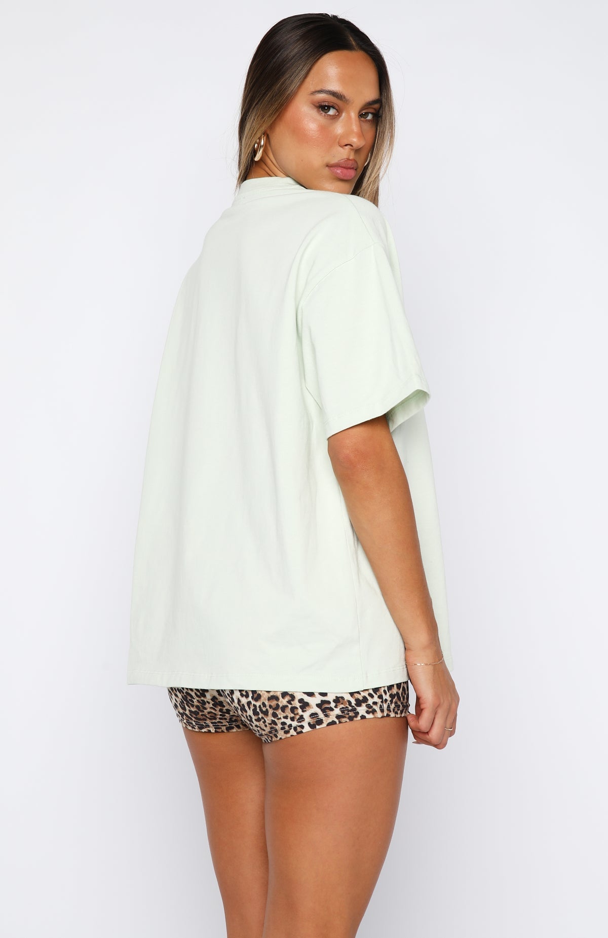 White Fox 11th Street Concrete Jungle Oversized Tee Iced Matcha