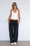 White Fox Unphased Track Pants Black