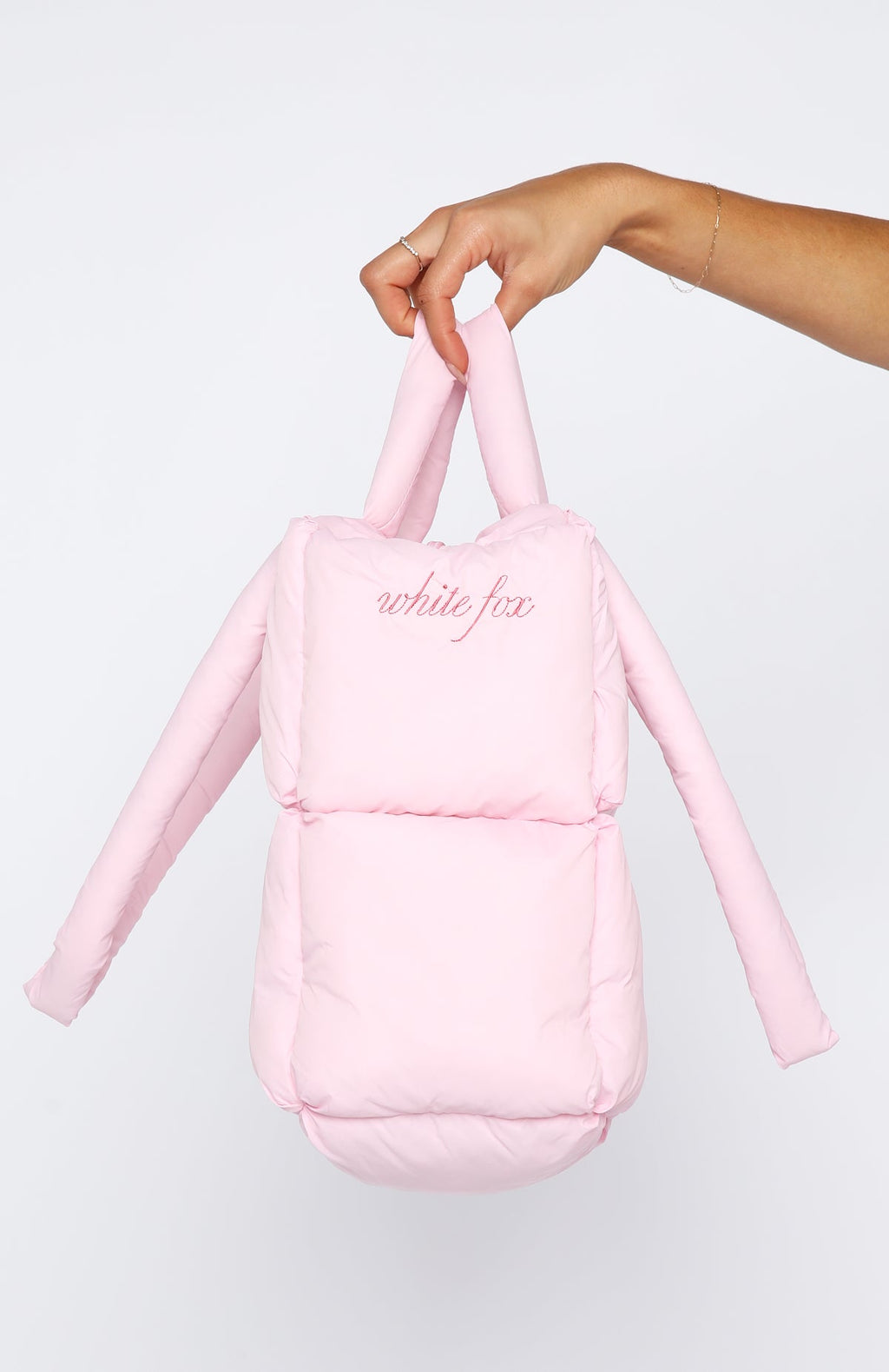 White Fox Malik Puffer Shoulder Bag Marshmallow