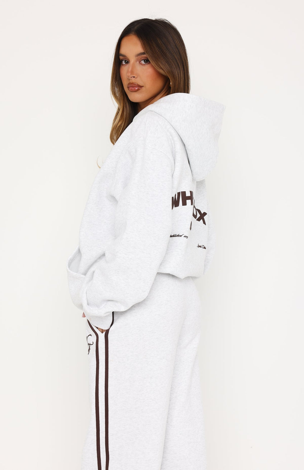 White Fox Studio 17 Raven Oversized Hoodie Grey Marle