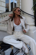 White Fox You Told Me Jacket Beige