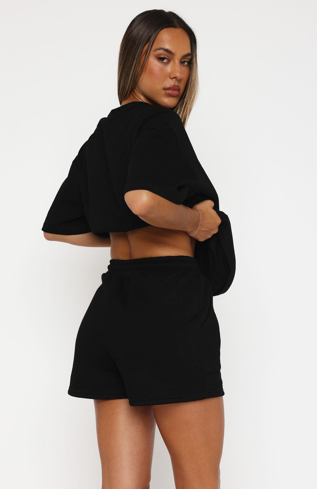 White Fox Offstage Lounge Shorts Onyx