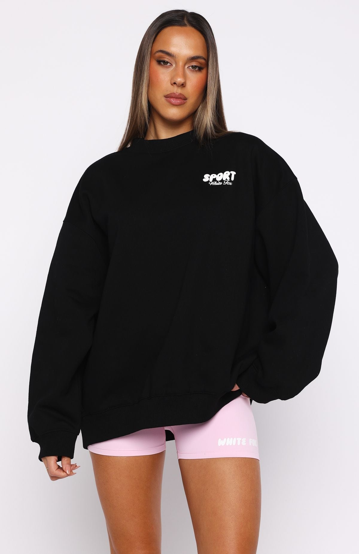 White Fox Club 14 Peyton Oversized Sweater Black