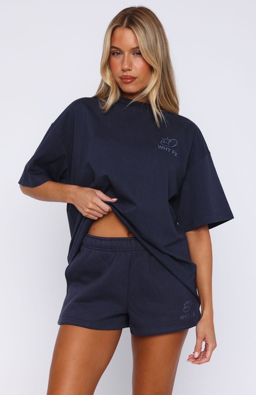 White Fox Always Shining Lounge Shorts Navy