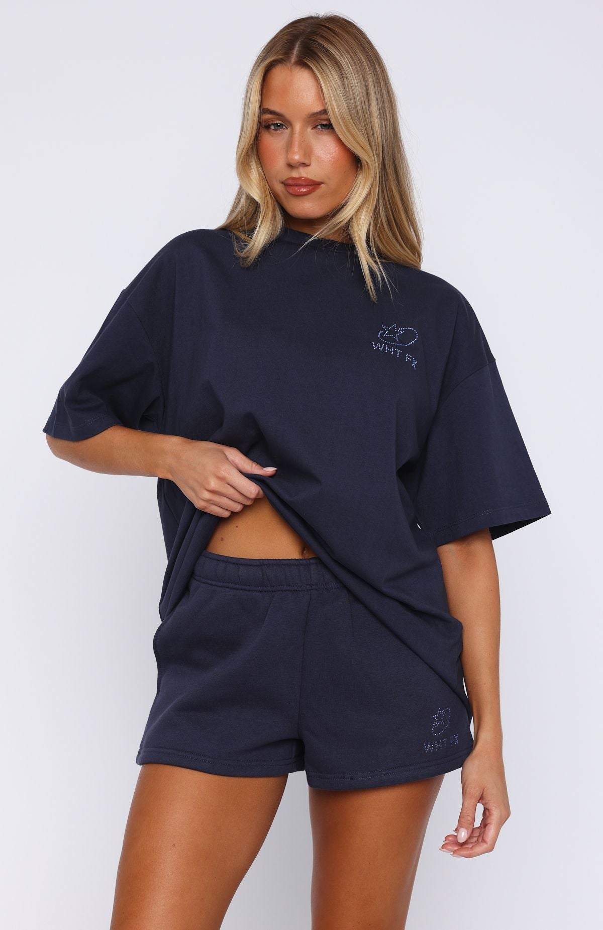 White Fox Always Shining Lounge Shorts Navy