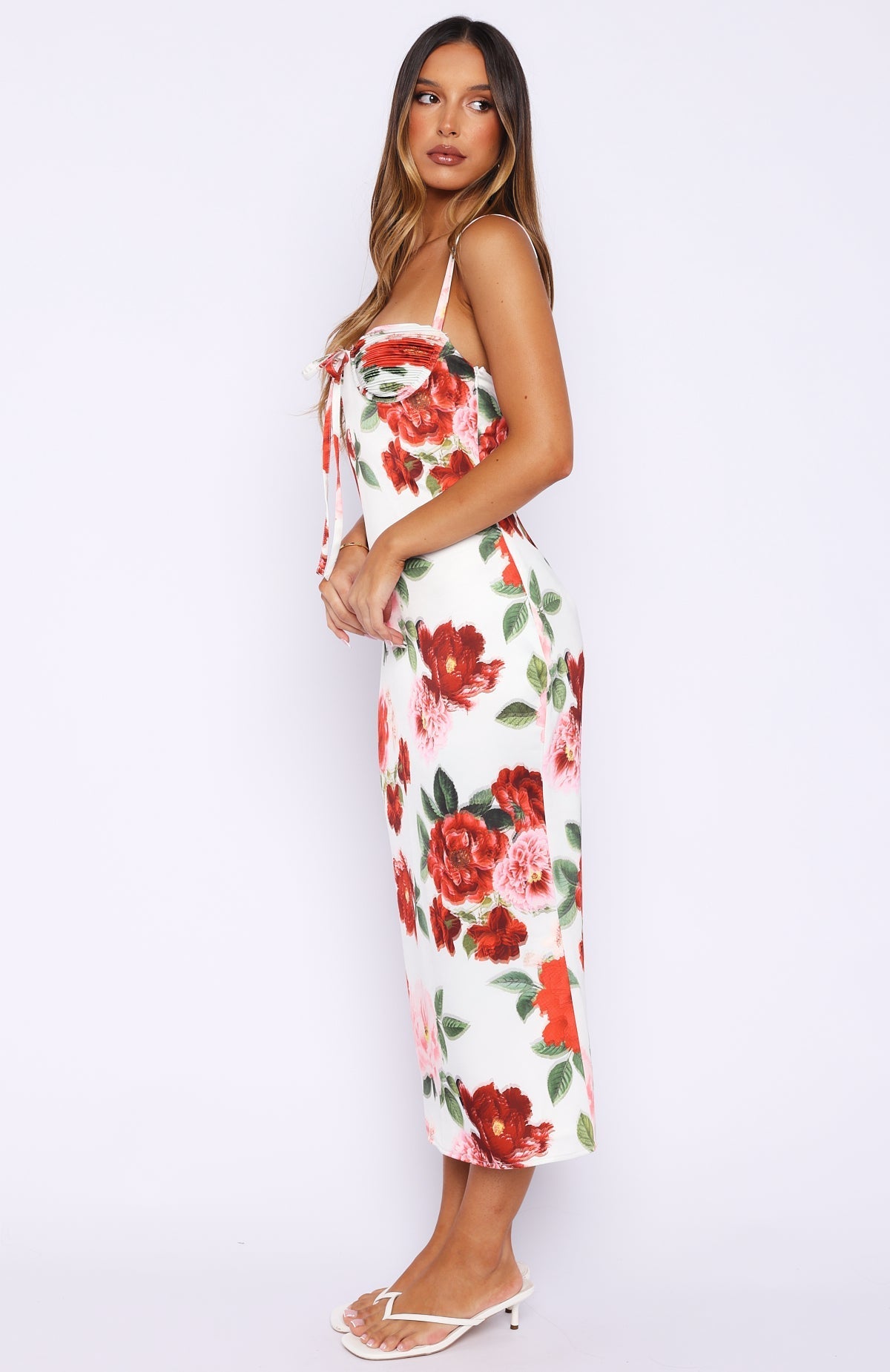 White Fox All Yours Midi Dress Heirloom Bloom