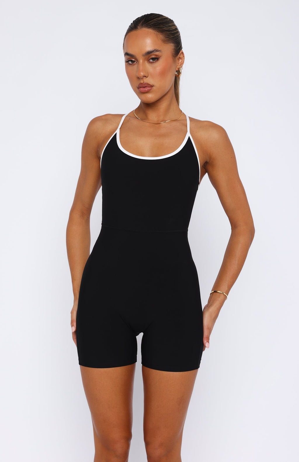 White Fox Power To You Playsuit Black/White