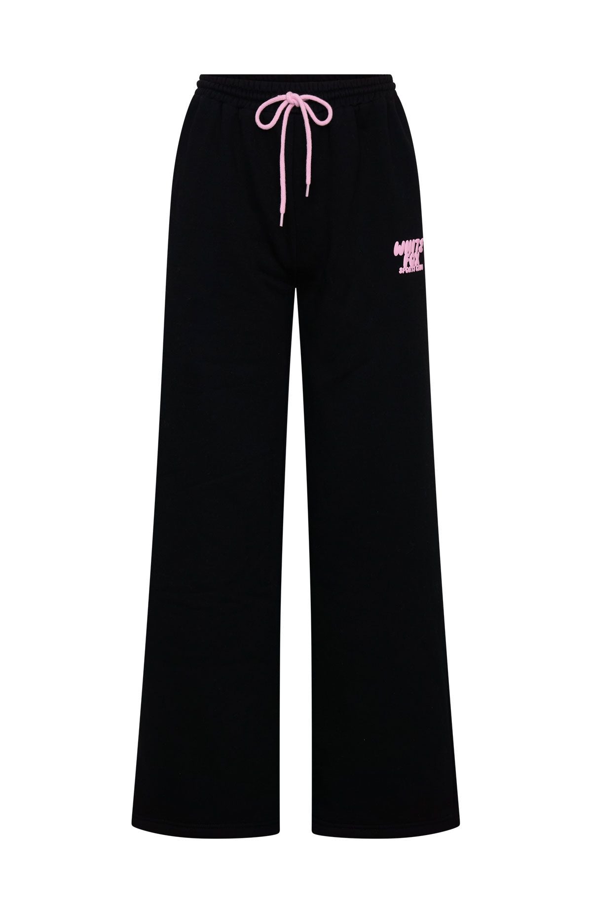 White Fox Club 14 Allie Wide Leg Sweatpants Black