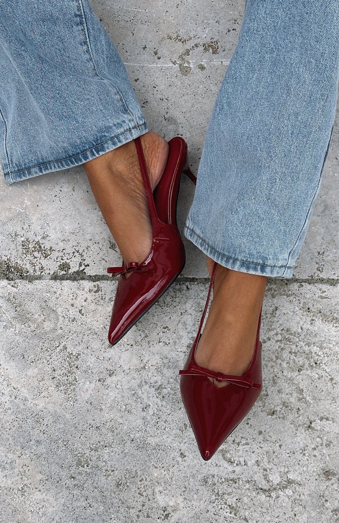 White Fox Make Me Blush Heels Cherry