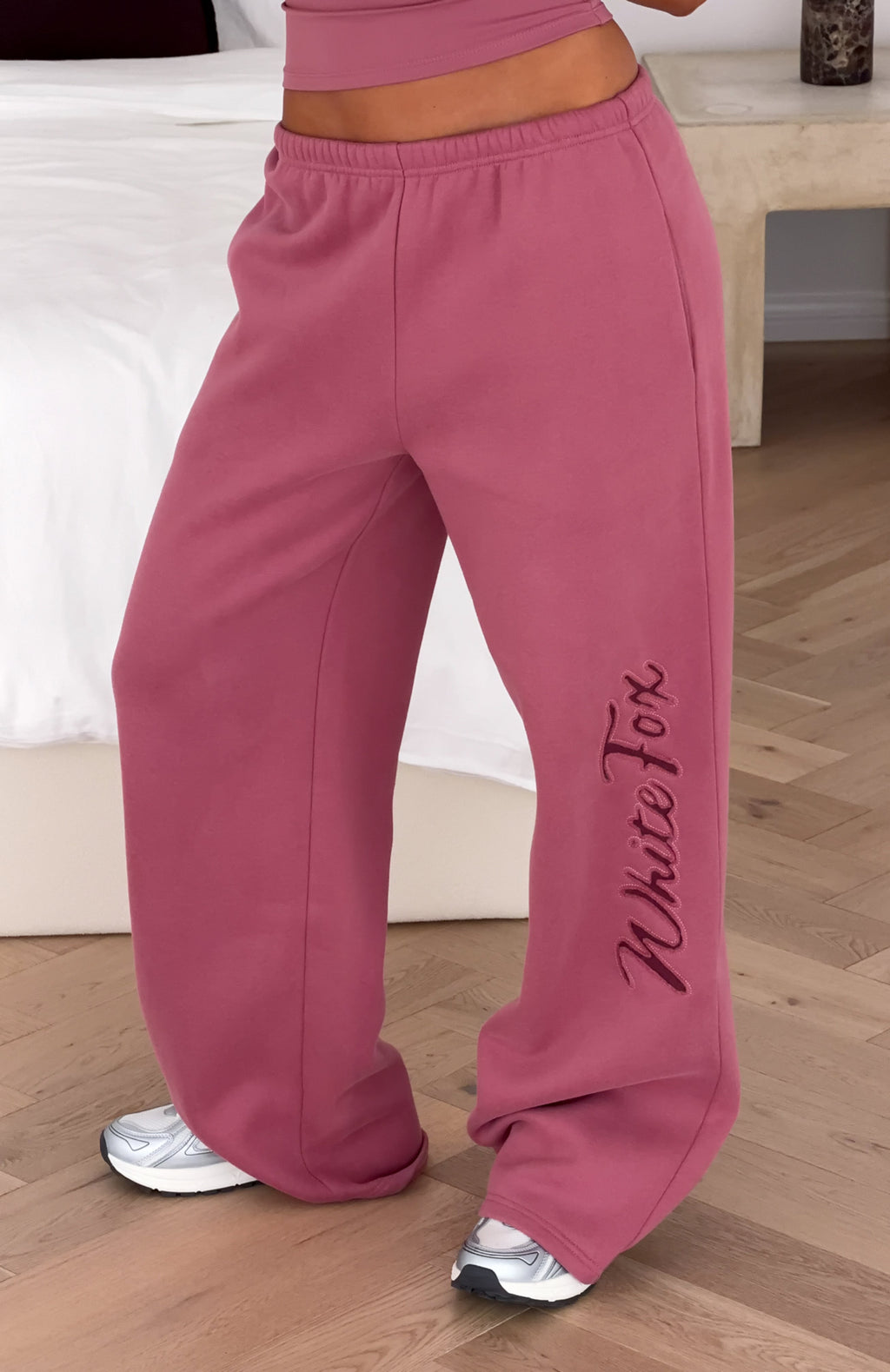 White Fox Studio 17 Willa Wide Leg Sweatpants Dusty Plum