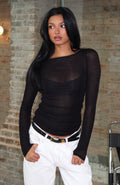White Fox Never Took Me Serious Long Sleeve Top Black
