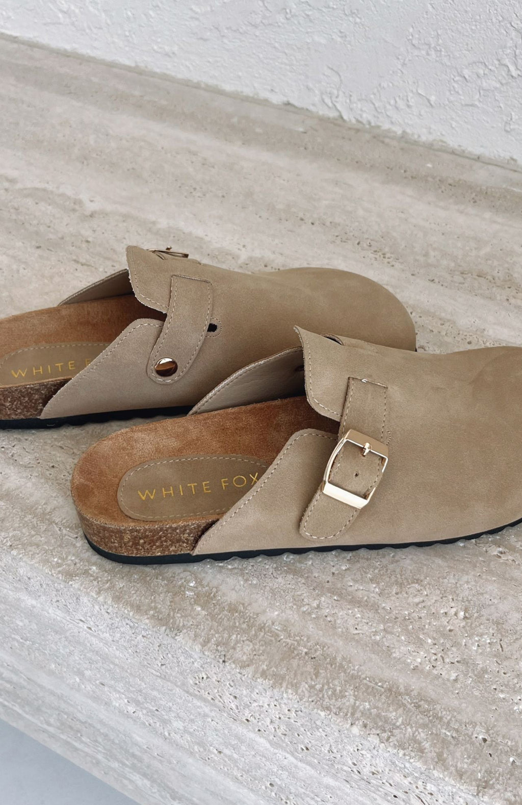 White Fox Penelope Flats Taupe