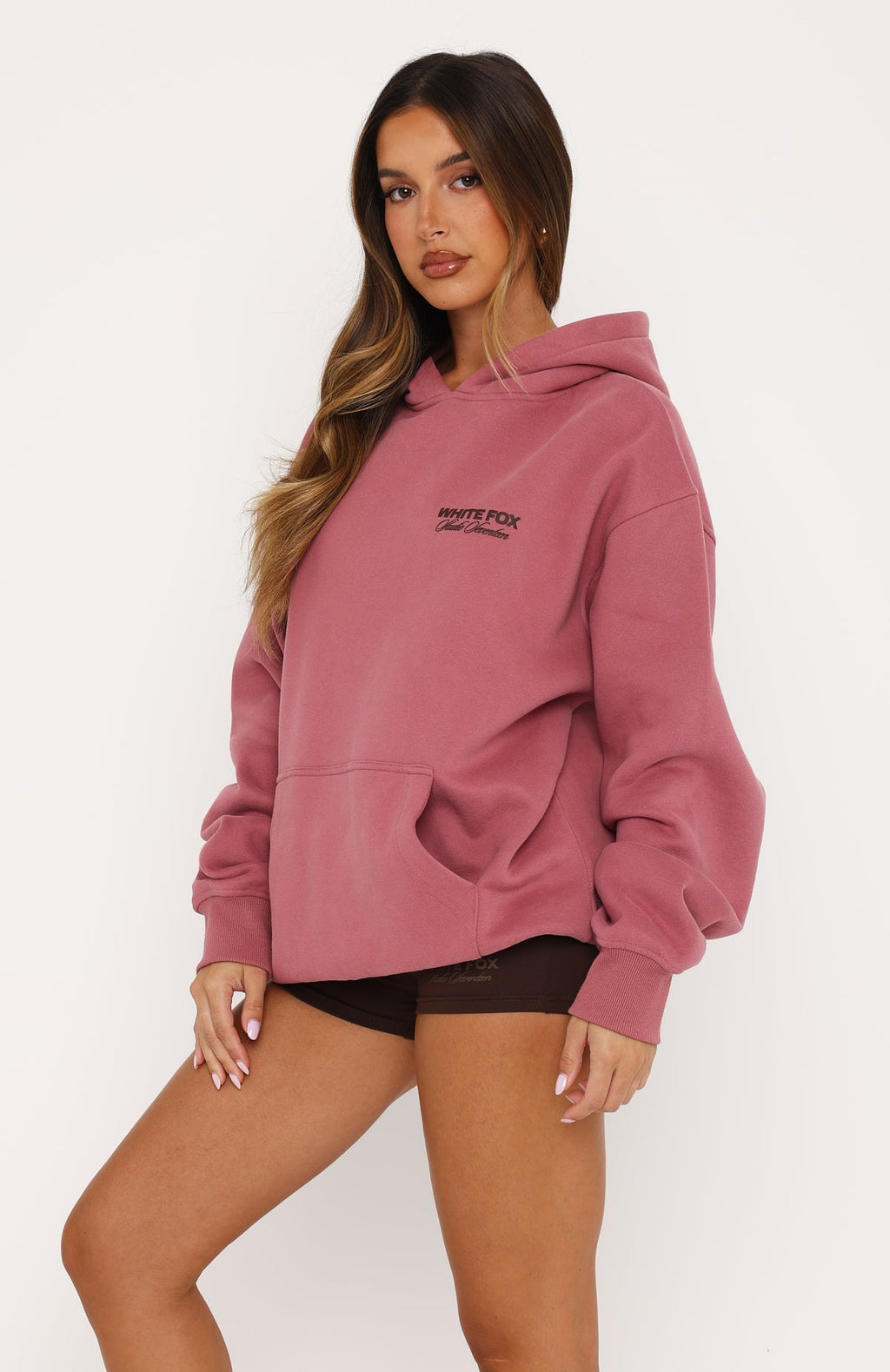 White Fox Studio 17 Tallulah Oversized Hoodie Dusty Plum