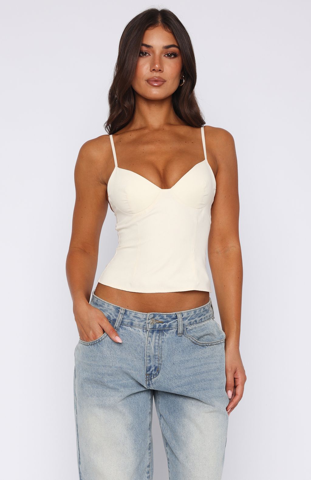 White Fox Have A Nice Day Top Off White