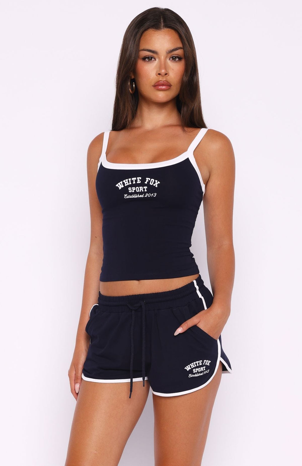 White Fox All The Time Relaxed Shorts Navy