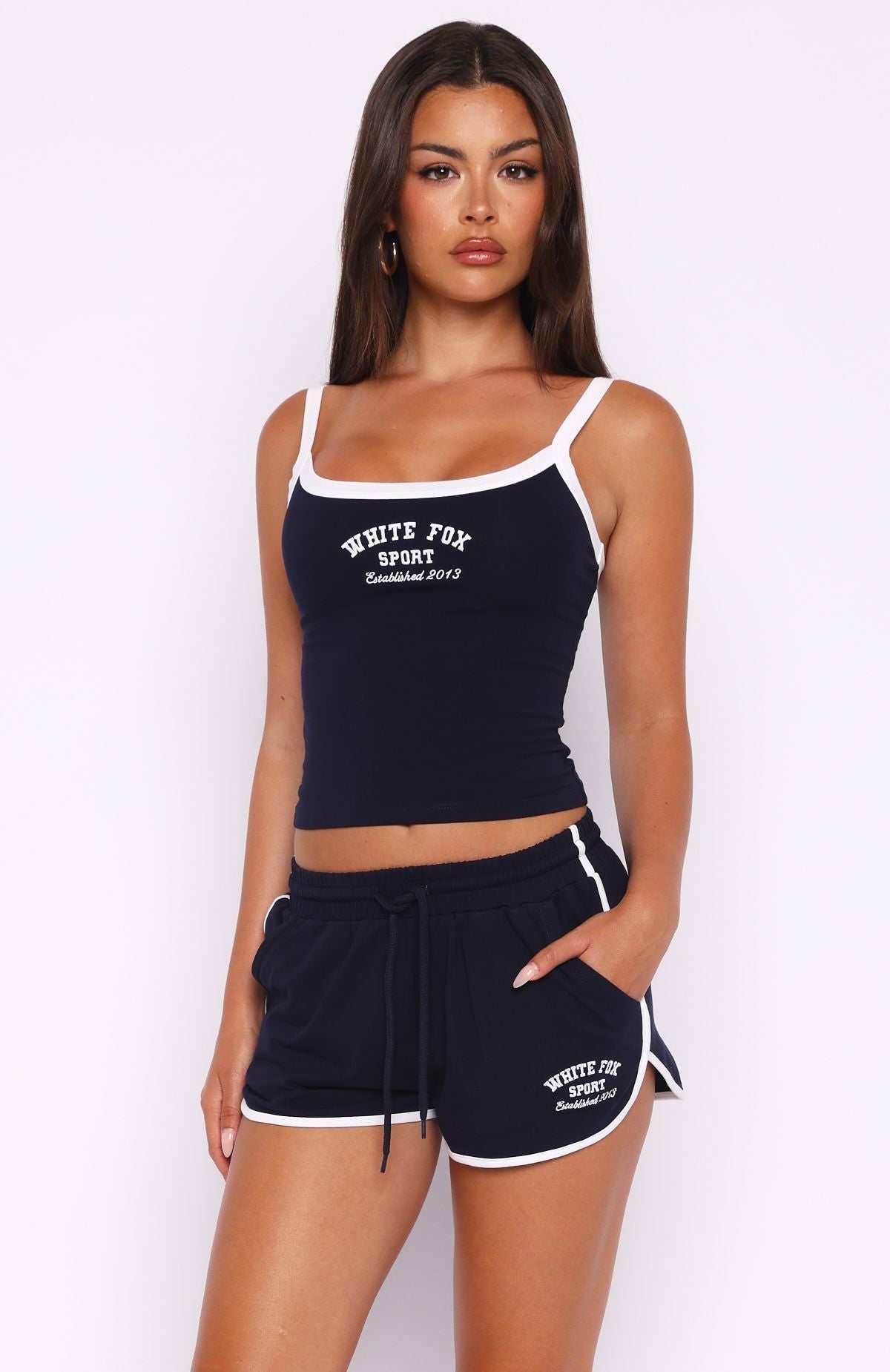 White Fox All The Time Relaxed Shorts Navy