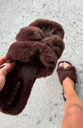 White Fox Safa Slippers Espresso