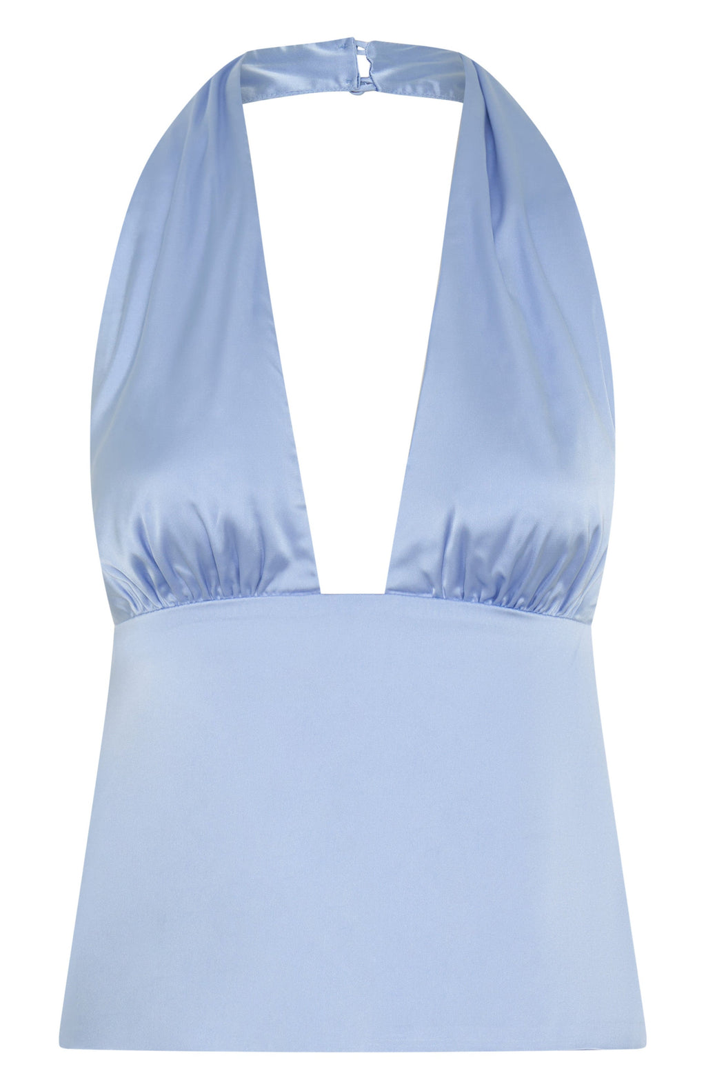 White Fox Here For Me Halter Top Blue